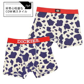 ＼父の日 ギフト2024／【Dickies】DK COW PATTERN 2color / 70021500 ディッキーズ メンズ ボクサーパンツ ロゴ 牛柄 【メール便可】