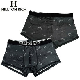 【HILLTON RICH】CITYロゴ Black / HR-066 ヒルトンリッチ メンズ ボクサーパンツ ローライズ【メール便送料無料】