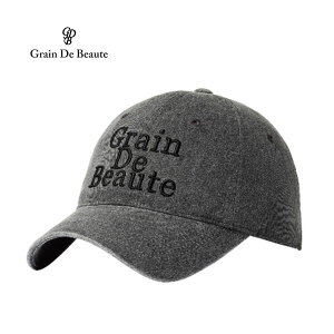 �yGRAIN DE BEAUTE�z�O���� �f �{�[�e �{�[�� �L���b�v �����Y ���f�B�[�X ���j�Z�b�N�X �`�� �E�k ���p �L���b�v �X�q �؍� �t�@�b�V���� ���S �L���b�v SIGNATURE GB BALL CAP [CHACOAL]�y�\�񏤕i�z�y��