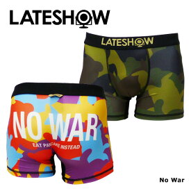 【LATESHOW】No War / 80381800 レイトショー メンズ ボクサーパンツ 男性 下着【2点以上ご購入でメール便送料無料】