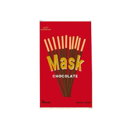 お菓子のポ○キー風パッケージ 使い捨て 不織布 マスク 5枚入り BFE / VFE95%カット レギュラー サイズ 無地 ホワイト 白 【5セット以上ご購入でメール便送料無料】