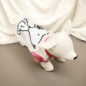 【公式】PEANUTS & MAISON TARTS スヌーピー おすわり デザイン(BE / ベージュ)ダンボール ニット 半袖 プルオーバー | SNOOPY | 犬服 ドッグウェア | 4カラー | 5サイズ展開 2.5kg〜14.5kg対応 | 日本製 |