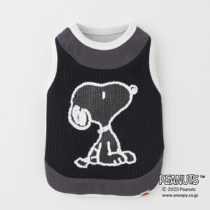 【PEANUTS & MAISON TARTS】リップル×おすわり スヌーピー デザイン タンクトップ | SNOOPY | 犬服 ドッグウェア | 2カラー | 5サイズ展開 2.5kg〜14.5kg対応 | 日本製 | コットン | ペアコーデも可能 | 多頭