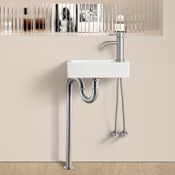 ランキング受賞！ 【4点商品セット】 手洗い器 壁掛け 手洗いボウル 壁付け型 375*185*95mm オシャレ 手…