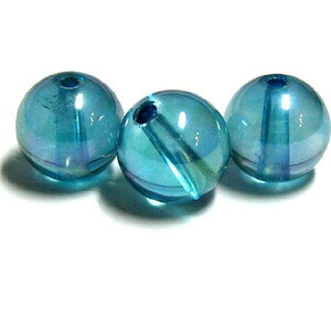 アクアオーラ ブルー 8.0mm玉 1粒売 天然石ビーズ ラウンド 丸玉 バラ売り 穴空 パワーストーン お守り ハンドメイド 手作りパーツ オーラ 虹色の石