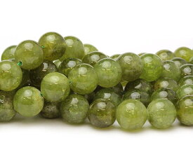 天然石ビーズ ガーネットグリーン 12.0mm玉 品質ランク-AA 1粒売り 天然石ビーズ 丸玉 アクセサリーパーツ バラ売り 穴空き パワーストーン