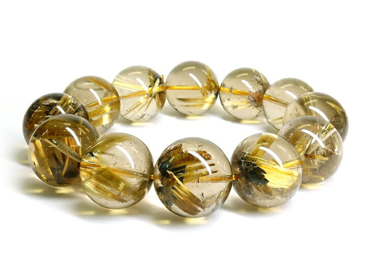 楽天市場】高級ブレスレット 太陽タイチンルチルクォーツ 20mm〜21.3 