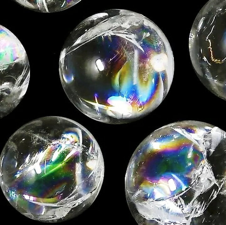 楽天市場】地鎮用 レインボー水晶 丸玉（アイリスクォーツ）30～33mm玉 