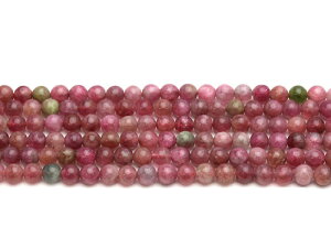 ピンクトルマリン 4〜5mm玉 連売り(約38cm)天然石ビーズ ハンドメイド素材 パワーストーン