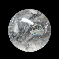 水晶丸玉 クラック有 50-55mm玉/1個売り 【台付】【送料無料】 穴無し 天然石 浄化用 クリスタル クォー…