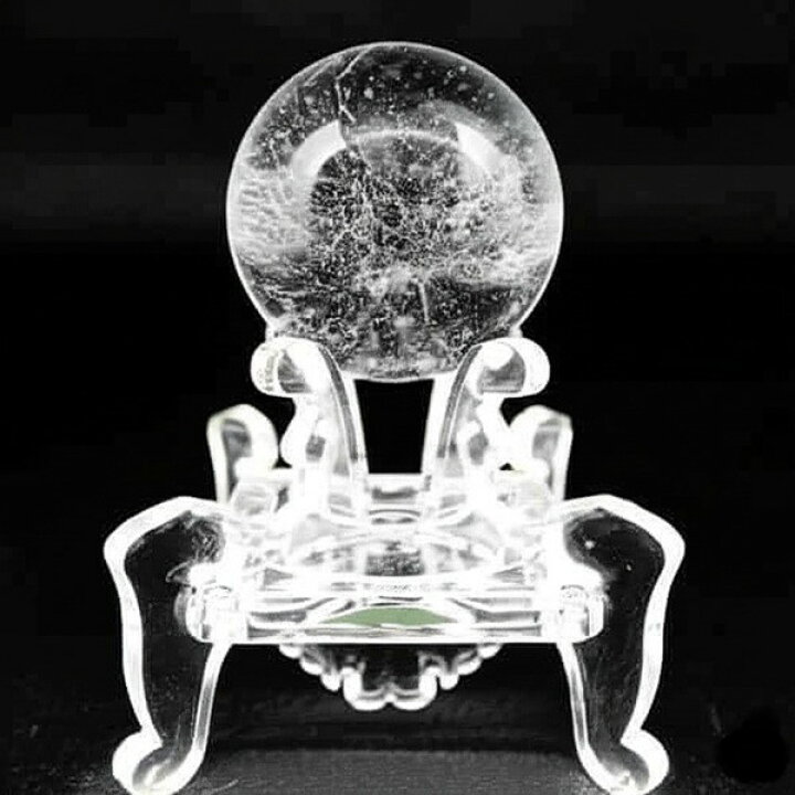 楽天市場】1点物 丸玉 水晶丸玉 クラック有 63mm玉/1個売り 台付 穴 