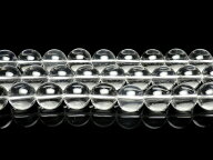 水晶ビーズ 溶錬水晶 14.0mm玉 連売り-35cm 高品質 ランク-AAA 丸玉 穴空 ハンドメイド アクセサリーパー…