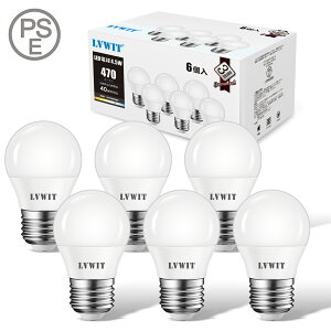 LEDd E26 6 40W` 470LM 4.5W F 5000K LEDv Lz^Cv Px  ȃGl PSEF Ή 3Nۏ  LVWIT