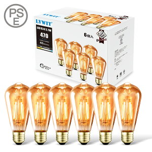�G�W�\���d�� �t�B�������g�d�� 6�� e26 led�d�� (3.7W) 40W�`���� 470LM ST64 �d���F 2700K ���F ���g���d�� 3�N�ۏ� �������Ή� PSE�F�؍� E26���� LED�d�� �G�W�\�� led ���邢 ������� �������� ��