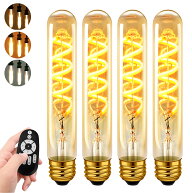 フィラメント電球 4個セット E26口金 LED電球 エジソン電球 4.5W(30W形相当) 調光 調色 リモコン付き T32…