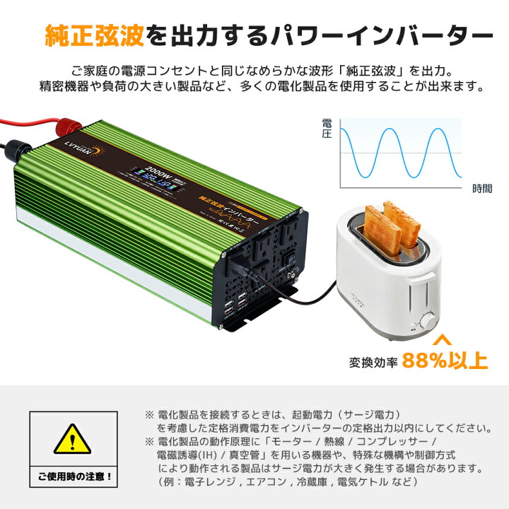楽天市場】【20%クーポン‐18日限定】LVYUAN（リョクエン）実出力2000W 