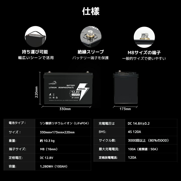 楽天市場】【ポイント10倍！】 【Grade-A電池セル-5年保証】LVYUAN 