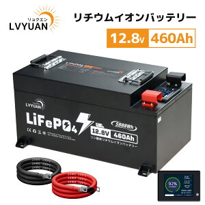 【EVE Grade-Aセル・250A BMS・5年保証】LVYUAN 12.8V 460Ah リン酸鉄リチウムイオンバッテリー5.888KWh LiFePO4電池 4000サイクル APPコント口ール 車中泊/ RVサブバッテリー/オフグリッド/非常用電源対応/ キ