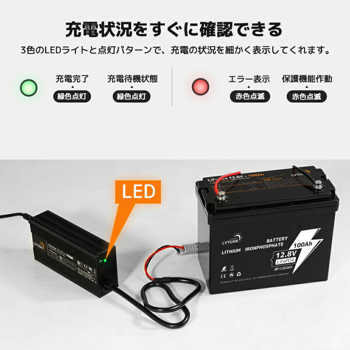 楽天市場】【クーポン適用で8,499円】 全自動バッテリー充電器リン酸鉄 