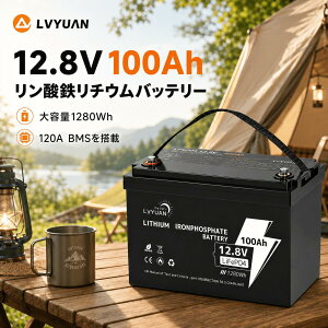 �y�N�[�|���K�p��24,649�~�z �yGrade-A�d�r�Z��-5�N�ۏ؁zLVYUAN(�����N�G��) �����_�S���`�E���o�b�e���[12V 100AH 1280Wh 120A��BMS LiFePO4�i�����_�S���`�E���j�d�r 10�N�Ԃ̑ϋv��������Ԓ����ARV�A