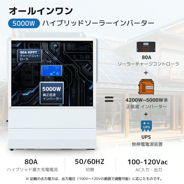 楽天市場】【ポイント10倍！】 【LVYUAN公式】MPPT 5KW 5000W 正弦波 
