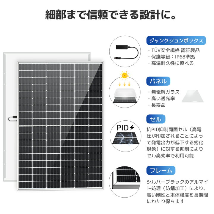 楽天市場】【クーポン適用で31,449円】 LVYUAN公式 410W ソーラー 