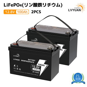 �y�N�[�|���K�p��50,999�~�z �y2�Z�b�g�zLVYUAN(�����N�G��) 12V 100Ah LiFePO4�o�b�e���[�i1280Wh�jGrade-A�Z���̗p�E120A BMS�����b������10�N�E�����S�����_�S���`�E���d�r�b�Ԓ����E�L�����s���O�J