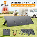 ★楽天週間1位＆8冠達成！【P15倍up！14日まで！】LVYUAN ソーラーパネル 折り畳み式 100W 200W 300W 400W ETFE 単結…