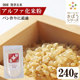 きぼうのアルファ化米粉 240g×1袋 国産 発芽玄米 米粉 うるち米 パン用 吸水量低い 食パン作りに最適 無添加 パン作り ホームベーカリー グルテンフリー きぼうの米粉 少量【オリジナルレシピ付き】