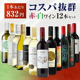 コスパ最強 赤白ワイン 12本セット 飲み比べ イタリア スペイン チリ 詰め合わせ デイリーワイン 送料無料 家飲み お得セット