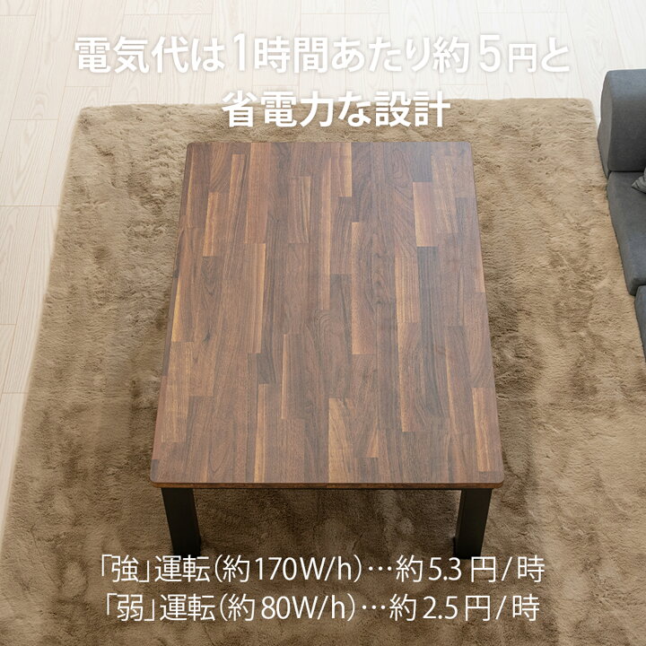 楽天市場】こたつ 木目ブロック柄 ヴィンテージ調 長方形 120×80cm 