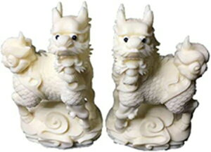 中国の風水貔貅/貔貅像、装飾繁栄の置物の家とオフィス、富と幸運を引き付け、災害を排除-ペア