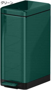 ゴミ箱 ふた付き 10L ダストボックス 角型 ペダル式 ごみ箱 スリム おしゃれ 抗菌 消臭 密閉 音無し 部屋 キッチン リビングルーム 浴室 トイレ オフィス用 スチール ブラック