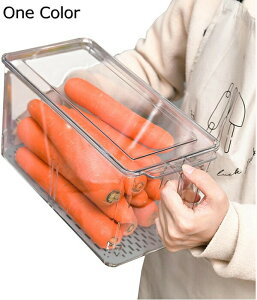 冷蔵庫 収納ラック 収納 ケース 仕切り 省スペース キッチン用品 料理保存 トレー 引き出し使い 整理ボックス 冷蔵庫用 隙間収納 キッチン収納 飲料/卵/果物/野菜収納