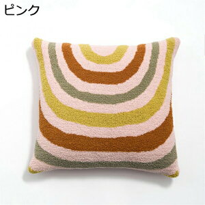 クッションカバー 北欧 おしゃれ 装飾枕カバー ソファ背当て 座布団カバー 虹柄 部屋飾り 抱き枕 虹 ベルベット 柔らかい ルーム ソファー 車 椅子用 可愛い インテ