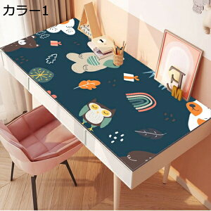 テーブルクロス クマ柄 デスクパッド 80*135cm テーブルマット オールシーズン 防水防油 撥水加工 和風 防水 シンプル カラー おしゃれ PUレザー 取扱い易い 手入れ簡単 清潔保ち 耐久性 家庭用