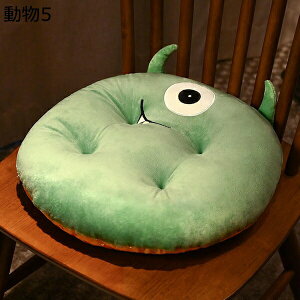 厚め 座布団 座面クッション 漫画 動物 可愛い 高反発 座り心地いい 体圧分散 お尻に優しい オフィス 車 読書 在宅勤務 和室 抱き枕 ふわふわ 洗える 円型 直径35cm 多色選択 シートクッション