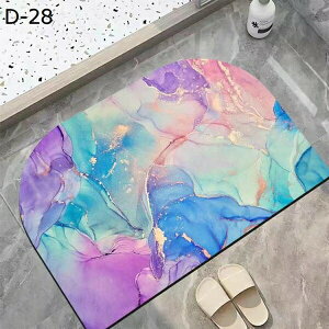 珪藻土バスマット 水切りマット 柔らかい ソフトタイプ お風呂マット 半円 大きめ 速乾 水切り 瞬間吸水 滑り止め付き 夏用 アスベストなし 薄い 軽い 割れない 抗菌 除臭 調湿 快適 収納に