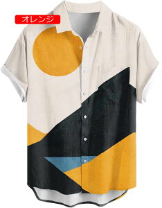 半袖シャツ アロハシャツ メンズ ハワイ風 夏 開襟 ラペル UV対策 通気速乾 軽量 カジュアル 薄手 ゆったり 旅行 リゾート ビーチ 海 大きいサイズ 夏服 ヴィンテージ 花柄 A-83