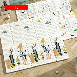 ベビーマット 200*150*1.0cm 折り畳み式 収納 可愛い 動物 厚手 赤ちゃん 両面パターン おしゃれ キッズ用プレイマット 遊び 学べる 楽しい 安全素材 転倒防止 衝撃緩和 出産祝い ル