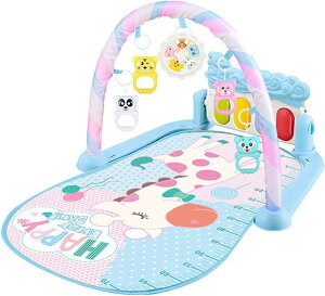 ベビージム 57*75*43cm ベビージムマット ベビーおもちゃ 新生児 音が鳴るピアノ プレイジム ライト知育おもちゃ プレイマット おもちゃ付き 出産準備 室内遊具 洗濯可能 ピアノジム ベビー
