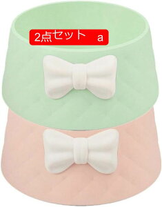 ペットボウル 小型 中型 犬 猫用食器 ウォーター フード ボウル プラスチック 可愛いリボン 猫皿 滑り止め キャットボウル ドッグボウル