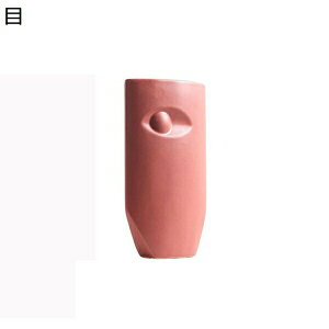 五官花瓶 抽象風 陶磁器 セラミック 陶芸 花立て 華瓶 花器 花入れ 花生け 客間 リビングルーム 茶室 テーブル 置物 飾り物 シンプルモダン ミニマリズム おしゃれ