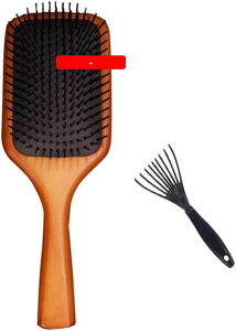 ヘアケア 頭皮ケア ヘアブラシ 木製櫛 頭皮マッサージ 薄毛改善 血流改善 高級ヘアブラシ ヘア (Small)