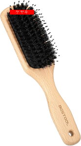 ヘアブラシ 豚毛 くし 木製 櫛 パドルブラシ メンズ レディース こども ヘアケア 高? コーム 頭皮マッサージ サラサラ 艶髪 絡まない 髪質改善