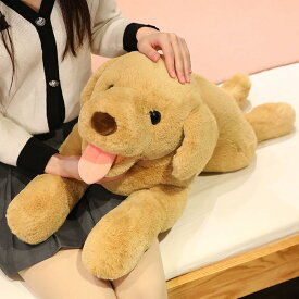 【今日限定、超買得30％OFFクーポン、2度チャンス無し】犬ぬいぐるみ ラブラドール ふわふわ 柔らかい 肌触り良い 癒し系 子供 小学生 お誕生日プレゼント お祝い 贈り物 一人暮らし 子供部屋 インテリア 置物 店飾り 犬抱き枕 50/70cm