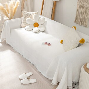 マルチカバー ソファー 北欧 ソファーカバー おしゃれ 3人掛け ブランケット 白 長方形 大判 テーブルクロス 正方形 ベッドカバー フリンジ付き 2人掛け 毛布 綿麻 マルチクロス ホワイト 無