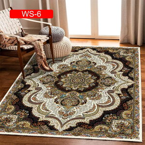 ラグ 洗える ラグマット カーペット 滑り止め付 ペルシャ 花柄 50x80cm 長方形 レトロ マイクロファイバー トルコ 絨毯 折り畳み 四季通用 ホットカーペット対応 抗菌防臭 防ダニ リビング