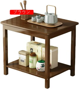 サイドテーブル ローテーブル センターテーブル コーヒーテーブル シンプル 正方形 2段 収納棚付き 竹 角丸 ベッドサイドテーブル リビング 寝室 オフィス おしゃれ 自宅 コーナー ティーテ