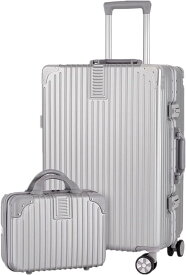 スーツケース アルミフレーム 親子セット 軽量 360°回転 キャスター キャリーバッグ 旅行 出張 女の子 男の子 大容量 耐衝撃 隠しフック機能 静音